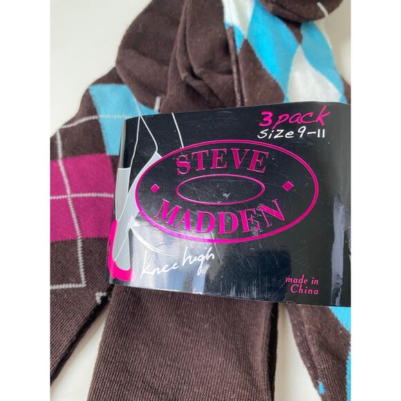 Steve Madden 3 Pack Knee High Socks- Size 9-11 - Picture 3 of 4